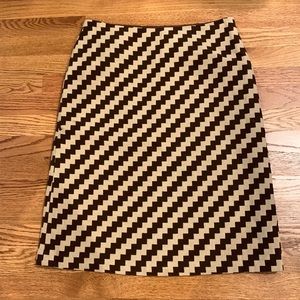 JCrew graphic herringbone wool blend skirt